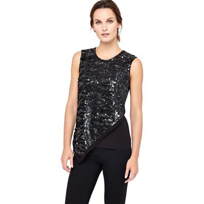 Phase Eight Gayle Asymmetric Sequin Top